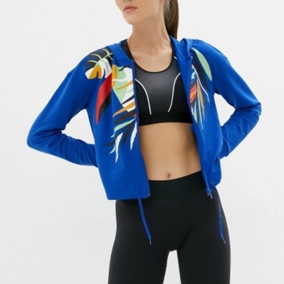 ADIDAS X FARM RIO Toucan Cropped Track Jacket/Hoodie - Picture 7 of 8